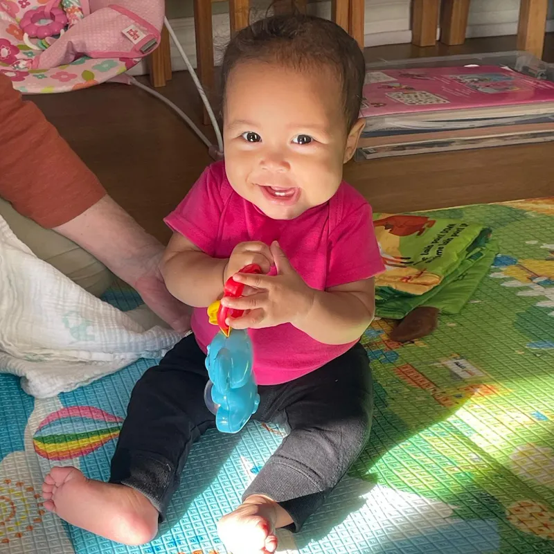 A happy 6-month-old