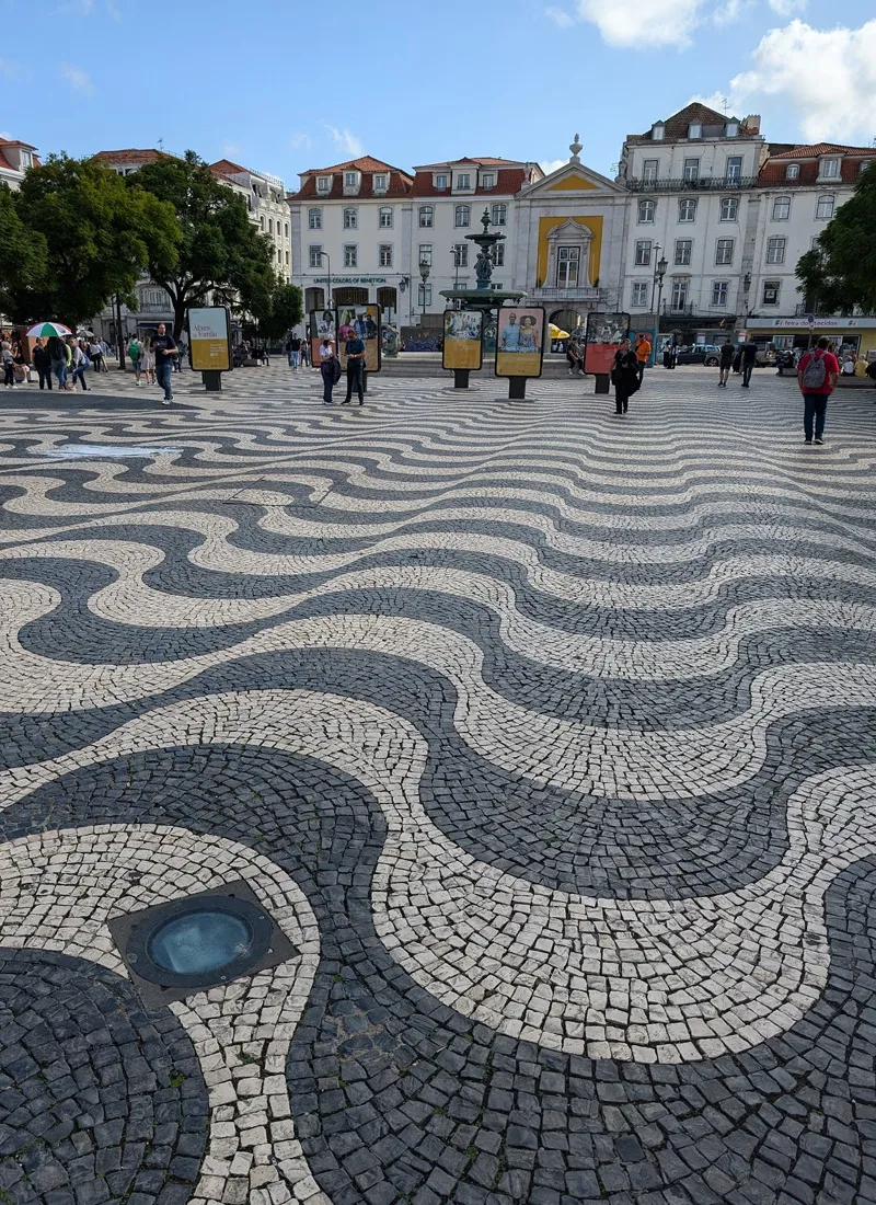 The famous stone tile work in Portugal