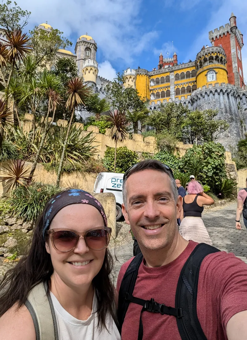 In front of Pena Palace in Sintra